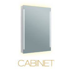 A Grand Mirrors Single Cabinet Lighted Mirror Icon 