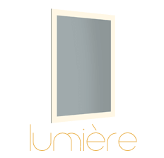 Grand Mirrors Lumiere Logo with model