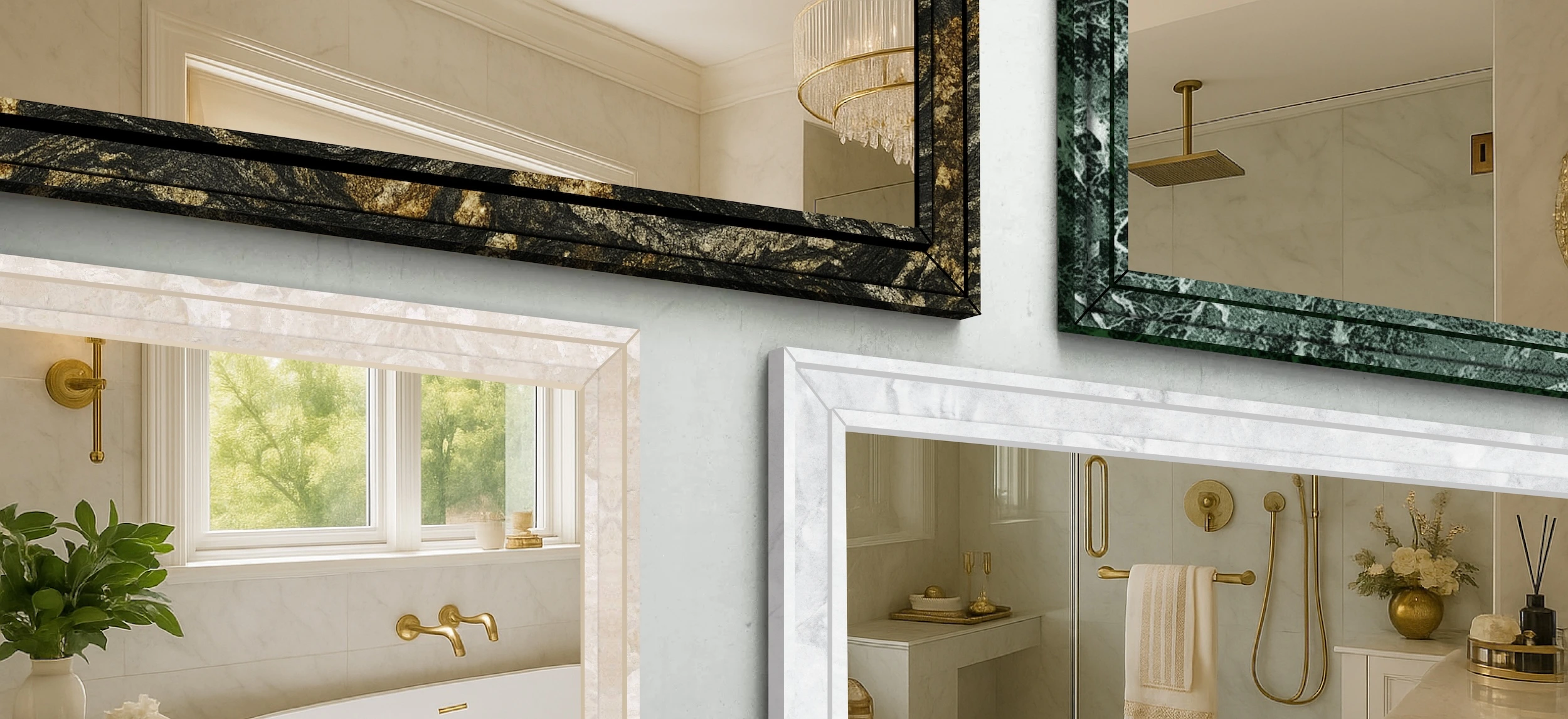 Different Marble framed mirrors.